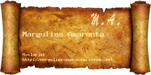 Margulies Amaranta névjegykártya